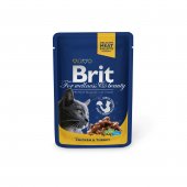 Пауч за котка Brit Premium Chicken & Turkey 100гр.
